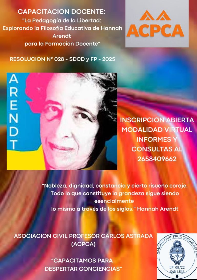 LA PEDAGOGÍA DE LA LIBERTAD: EXPLORANDO LA FILOSOFÍA EDUCATIVA DE HANNAH ARENDT PARA LA FORMACIÓN DOCENTE