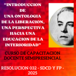 Logotipo del grupo ONTOLOGIA DE LA LIBERACION, UNA PERSPECTIVA HACIA UNA EDUCACION DE LA INTERIORIDAD